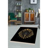 Ontheclouds Antik Mısır Kurukafa Desenli Dijital Baskı Yıkanabilir Salon Halı, 80 x 50