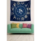 ontheclouds Astroloji Burçlar 12 Burç Desen Duvar Örtüsü, WLLAS