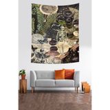 Ontheclouds Astronomi Temalı Iskelet Tutmaz Kumaş Duvar Örtüsü Duvar Halısı Tapestry, 140 x 140
