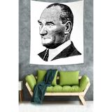 ontheclouds Atatürk Portre Duvar Örtüsü Kadife Kumaş, TYC00393035655