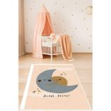 Ontheclouds Ay Ve Güneş Temalı Sweet Dreams Yıkanabilir Kaymaz Taban Leke Tutmaz Çocuk Odası Halısı, 80 x 50