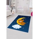 Ontheclouds Ayıcıklı Ayı Desenli Dijital Baskı Yıkanabilir Kaymaz Taban Çocuk Odası Halısı, 100 x 350