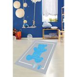 Ontheclouds Ayıcıklı Ayı Desenli Halı Dijital Baskı Yıkanabilir Kaymaz Taban Çocuk Odası Halısı, 80 x 600 MEGC1930MI