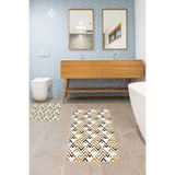 ontheclouds Banyo Halısı Ikili Klozet Takımı Kaymaz Tabanlı Banyo Paspas Takımı (60x100 + 40x60), Hardal