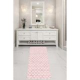 ontheclouds Banyo Halısı Ikili Klozet Takımı Kaymaz Tabanlı Banyo Paspas Takımı (60x100 + 40x60), Pembe