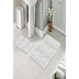 ontheclouds Banyo Halısı Ikili Klozet Takımı Kaymaz Tabanlı, Gri