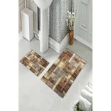 ontheclouds Banyo Halısı Ikili Klozet Takımı Kaymaz Tabanlı, NoColor-39390038