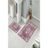 ontheclouds Banyo Halısı Ikili Klozet Takımı Kaymaz Tabanlı, NoColor-7f86f1f7