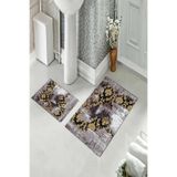 ontheclouds Banyo Halısı Ikili Klozet Takımı Kaymaz Tabanlı, NoColor-faae8357