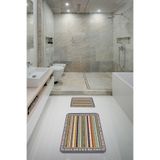ontheclouds Banyo Paspas Takımı, Kahverengi-Kiremit