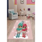 Ontheclouds Baykuş Desenli Dijital Baskılı Kaymaz Taban Çocuk Odası Halısı, 80 x 250