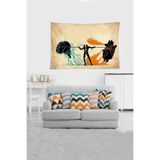Ontheclouds Bej Kalp Ve Beyin Paradoksu Leke Tutmaz Kadife Kumaş Duvar Örtüsü Duvar Halısı Tapestry, 100 x 140