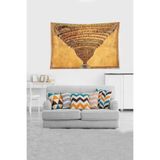 Ontheclouds Bej Kupa Desenli Leke Tutmaz Kadife Kumaş Duvar Örtüsü Duvar Halısı Tapestry, 100 x 140
