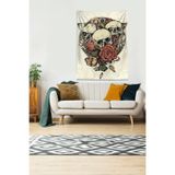 Ontheclouds Bej Kuru Kafa Leke Tutmaz Kadife Kumaş Duvar Örtüsü Duvar Halısı Tapestry, 70 x 100