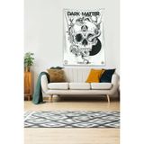 Ontheclouds Beyaz Dark Matter Leke Tutmaz Kadife Kumaş Duvar Örtüsü Duvar Halısı Tapestry, 140 x 230