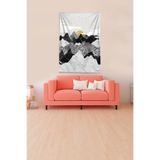 Ontheclouds Beyaz Güneşin Doğuşu Sunset Leke Tutmaz Kadife Kumaş Duvar Örtüsü Duvar Halısı Tapestry, 70 x 100, 70 x 100 DWLL377A