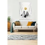 Ontheclouds Beyaz Güneşin Doğuşu Sunset Leke Tutmaz Kadife Kumaş Duvar Örtüsü Duvar Halısı Tapestry, 70 x 70, 70 x 70 KWLL356A