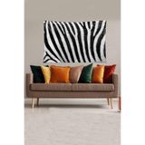 Ontheclouds Beyaz Zebra Desenli Leke Tutmaz Kadife Kumaş Duvar Örtüsü Duvar Halısı Tapestry, 70 x 100