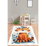 Ontheclouds Bohem Sevimli Kaplan Yıkanabilir Kaymaz Taban Leke Tutmaz Çocuk Odası Halısı, 100 x 350