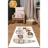 Ontheclouds Bohem Tonları Yılan Desen Sayılar Eğitici Yıkanabilir Kaymaz Taban Leke Tutmaz Çocuk Odası Halısı, 160 x 230