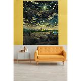 Ontheclouds Buğday Tarlası Başaklar Temalı Leke Tutmaz Kumaş Duvar Örtüsü Duvar Halısı Tapestry, 70 x 70