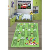 Ontheclouds Çarpım Tablolu Eğitici Yıkanabilir Kaymaz Taban Leke Tutmaz Çocuk Odası Halısı, 100 x 200