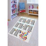 Ontheclouds Çarpım Tablosu Desenli Dijital Baskılı Kaymaz Taban Yıkanabilir Çocuk Odası Halısı, 80 x 300