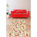 Ontheclouds Çeşitli Çiçek Serpiştirme Desen Yıkanabilir Kaymaz Taban Leke Tutmaz Salon Halısı Yoluk, 80 x 50
