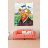 Ontheclouds Çiçek Kafalı Vincent Van Gogh Leke Tutmaz Kumaş Duvar Örtüsü Duvar Halısı Tapestry, 35 x 50