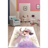 Ontheclouds Çiçek Taçlı Geyik Seven Kız Yıkanabilir Kaymaz Taban Leke Tutmaz Çocuk Odası Halısı, 80 x 500