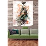 Ontheclouds Çiçekli Japon Kadın Leke Tutmaz Kumaş Duvar Örtüsü Duvar Halısı Tapestry, 70 x 100