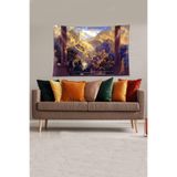 Ontheclouds Çok Renkli Ayrılık Temalı Leke Tutmaz Kadife Kumaş Duvar Örtüsü Duvar Halısı Tapestry, 70 x 100