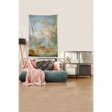 Ontheclouds Çok Renkli Melekler Ve Insanlar Leke Tutmaz Kadife Kumaş Duvar Örtüsü Duvar Halısı Tapestry, 140 x 140