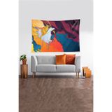 Ontheclouds Çok Renkli Orman Kralı Desenli Leke Tutmaz Kadife Kumaş Duvar Örtüsü Duvar Halısı Tapestry, 35 x 50