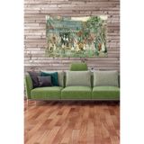 Ontheclouds Çok Renkli Pazardaki Insanlar Leke Tutmaz Kadife Kumaş Duvar Örtüsü Duvar Halısı Tapestry, 70 x 100