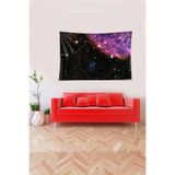 Ontheclouds Çok Renkli Samanyolu Desenli Leke Tutmaz Kadife Kumaş Duvar Örtüsü Duvar Halısı Tapestry, 70 x 100
