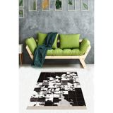 Ontheclouds Dana Derisi Desenli Dijital Baskı Yıkanabilir Kaymaz Taban Modern Salon Halısı Antrasit, 180 x 280