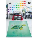 Ontheclouds Deniz Kaplumbağası Bohem Tarzı Iskandinav Yıkanabilir Kaymaz Taban Leke Tutmaz Çocuk Odası Halısı, 160 x 300