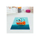 Ontheclouds Denizci Korsan Desenli Dijital Baskı Yıkanabilir Kaymaz Taban Çocuk Odası Halısı, 100 x 300 MEGC158F