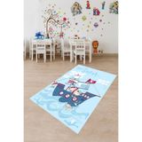 Ontheclouds Denizci Korsan Desenli Dijital Baskı Yıkanabilir Kaymaz Taban Çocuk Odası Halısı, 40 x 40 MEGC160O