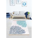 Ontheclouds Dijital Baskı Yıkanabilir Kaymaz Taban Modern Salon Halısı, 100 x 100 MEG1449G