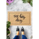 ontheclouds Dijital Baskılı Till Big Day Dekoratif Kapı Önü Paspası, Beyaz-Bej-Krem