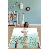 Ontheclouds Doğada Kitap Okuyan Çocuk Temalı Yıkanabilir Kaymaz Taban Leke Tutmaz Çocuk Odası Halısı, 100 x 600