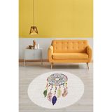 Ontheclouds Dream Catcher Düş Kapanı Dijital Baskı Yıkanabilir Kaymaz Taban Modern Salon Halısı, 140 x 140