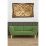 Ontheclouds Dünya Haritası Desen Leke Tutmaz Kadife Dokulu Kumaş Duvar Örtüsü Duvar Halısı Tapestry, 70 x 100, 70 x 100 WLL337A