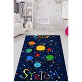 Ontheclouds Eğitici Güneş Sistemi Yıkanabilir Kaymaz Taban Leke Tutmaz Çocuk Odası Halısı, 180 x 250