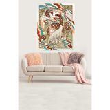 Ontheclouds Eski Çağlar Dinazorlar Yıldızlar Leke Tutmaz Kadife Kumaş Duvar Örtüsü Duvar Halısı Tapestry, 140 x 230