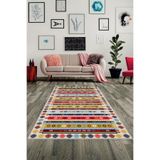 Ontheclouds Etnik Dokuma Kilim Desenli Dijital Baskılı Yıkanabilir Kaymaz Taban Modern Salon Halısı, 100 x 500 KLM-k137parçabaskıU_