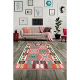 Ontheclouds Etnik Kilim Desen Bohem Stil Dijital Baskılı Yıkanabilir Kaymaz Taban Modern Salon Halısı, 160 x 300