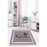 Ontheclouds Fil Desenli Etnik Dijital Baskı Yıkanabilir Modern Salon Filli Halı, 160 x 230